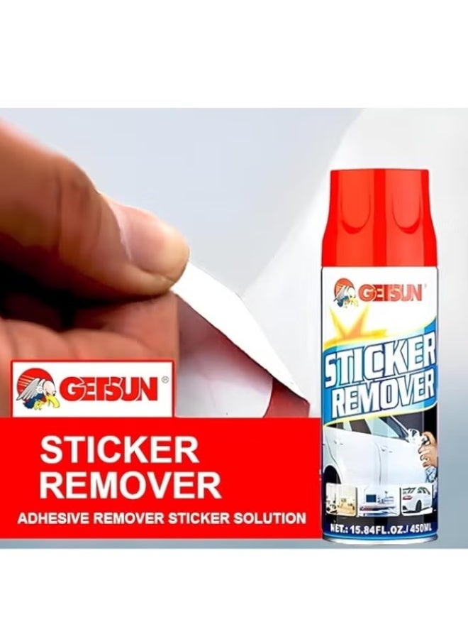GETSUN Sticker Remover Spray | Removes Adhesives from Surfaces 450ml (Pack 2) - Image 3